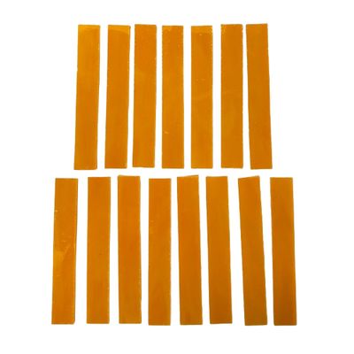 15 Pumpkin Orange Stained Glass  Large Rectangle Tiles