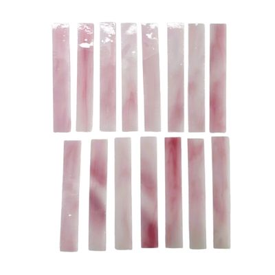 15 Pink Swirl Stained Glass Large Rectangle Tiles