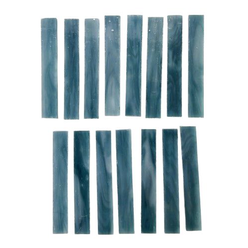 15  Blue Gray Stained Glass Large Rectangle Tiles