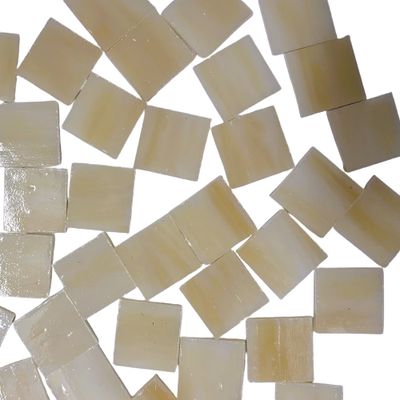 Ivory &amp; Sand Stained Glass Tiles - Factory Seconds- 50% Off