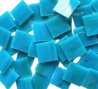 Turquoise Blue with Green Tiles