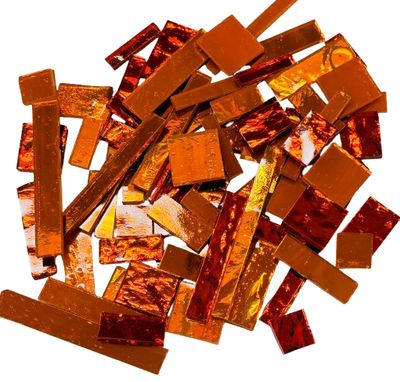 Orange Mix Mirror Offcuts 1/2 Lb