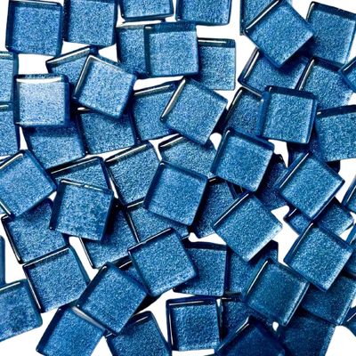 10mm Cerulean Blue Metallic Tiles