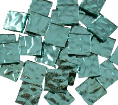 Seafoam Green Waves Mirror Tiles