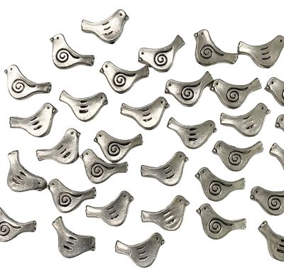 Bird Beads - Silver Color