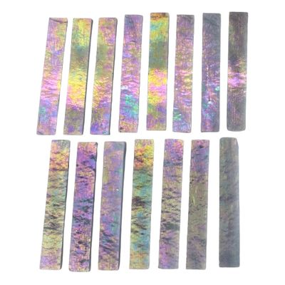 15 Iridescent Lavender Stained Glass Large Rectangle Tiles