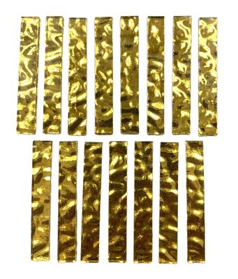 15 Gold Waves Mirror Large Rectangle Tiles