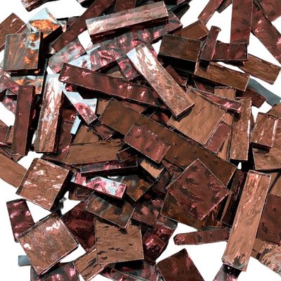 Burgundy &amp; Rose Mirror Offcuts 1/2 Lb