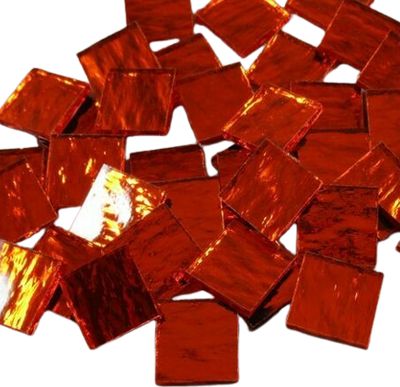 Orange Ripple Mirror Tiles