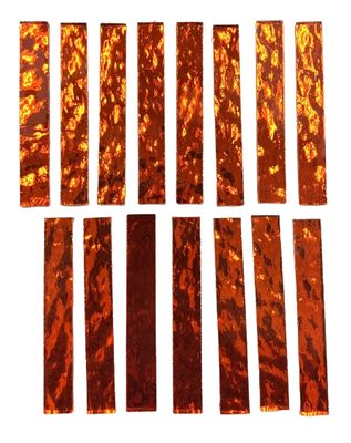 15 Orange Ripple Mirror Large Rectangle Tiles