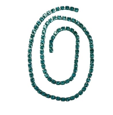 Aqua Rhinestone Chain