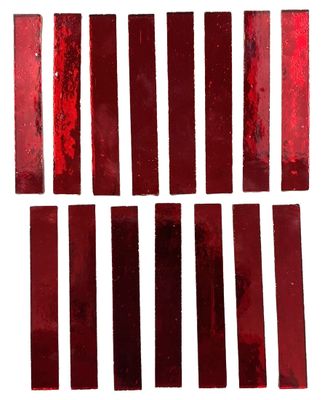 15 Cherry Red Mirror Large Rectangle Tiles