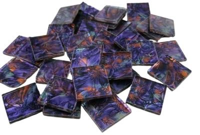 Violet,Bluegreen &amp; Copper Van Gogh Tiles