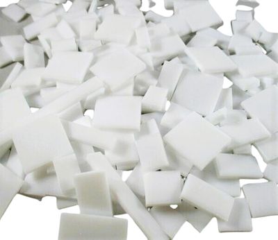 Opaque White Stained Glass Offcuts 1/2 Lb