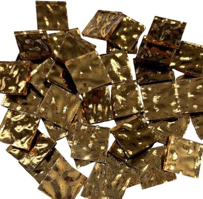 Light Apricot Waves Mirror Tiles