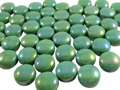 Iridized Spearmint Glass Dots