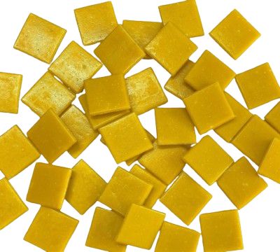 1/4 lb Marigold Vitreous Tiles -3/4" Squares