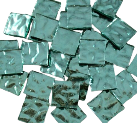 Seafoam Green Waves Mirror Tiles