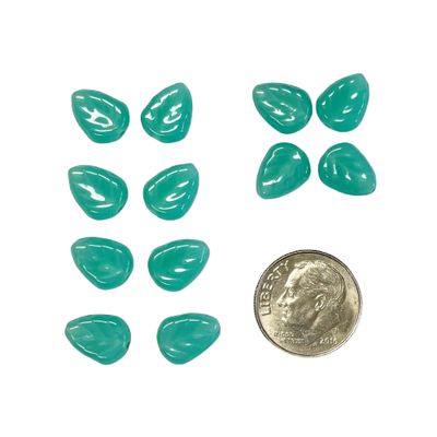 Aqua Glass Leaves