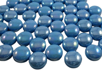 Iridized Sky Blue Glass Dots