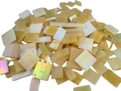 Iridescent Amber Stained Glass Offcuts 1/2 Lb