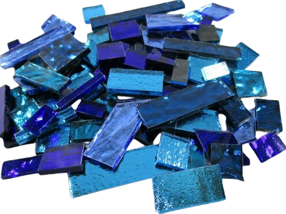 Blue Mirror Mix Offcuts 1/2 Lb