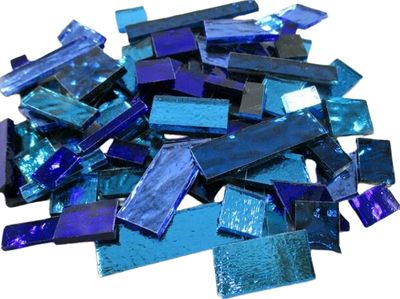 Blue Mirror Mix Offcuts 1/2 Lb