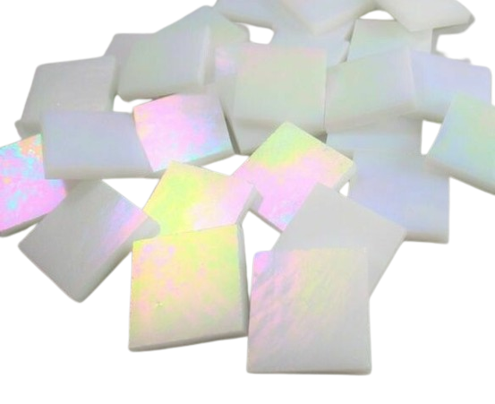 Iridescent White Tiles