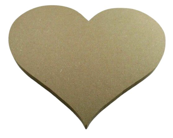 8" Heart Base - 1/2" Thick MDF