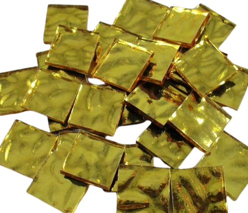 Gold Waves Mirror Tiles
