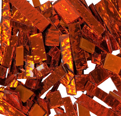 Orange Mix Mirror Offcuts 1/2 Lb
