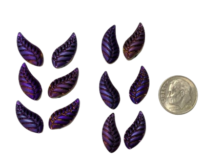 Large Purple Metallic Glass Leaves