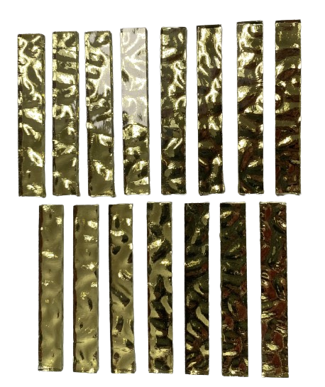 15 Light Gold Mirror Large Rectangle Tiles