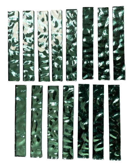 15 Light Green Waves Mirror Large Rectangle Tiles