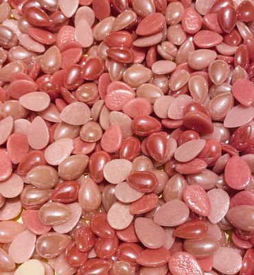 50 Pink Mix Glass 12mm Teardrop Tiles