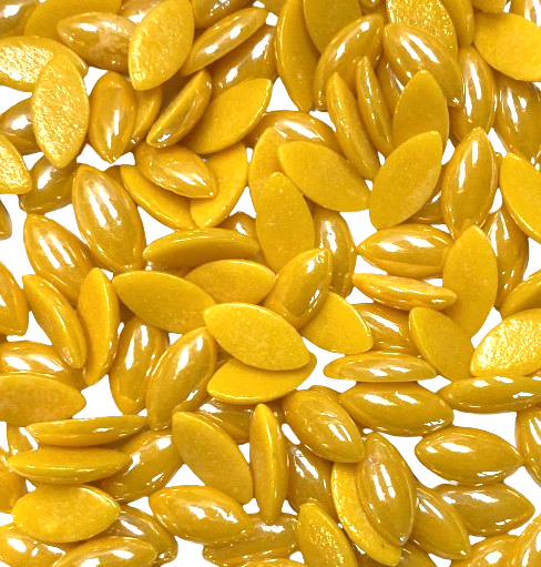 50 Pearlized Sunflower Glass Petals 14mm