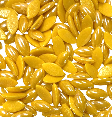 50 Pearlized Sunflower Glass Petals 14mm