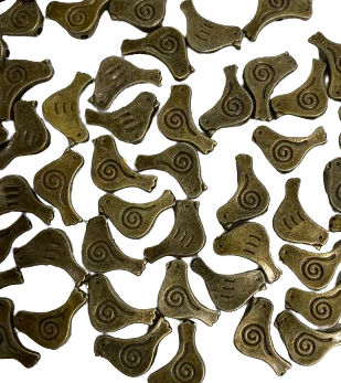 Bird Beads - Bronze Color