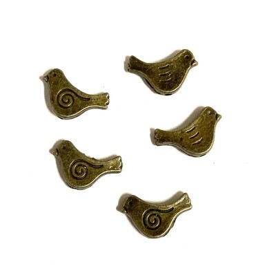 Bird Beads - Bronze Color