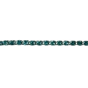 Aqua Rhinestone Chain