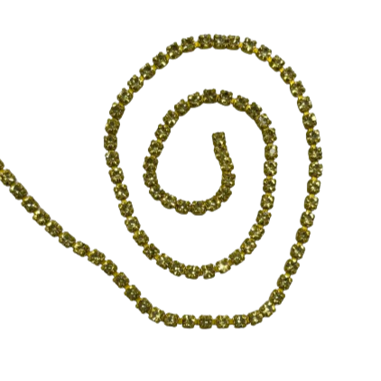 gold rhinestone chain trim