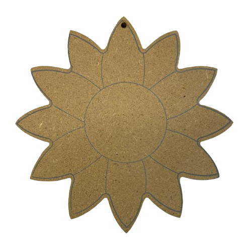 Flower 6"- 1/4" Thick MDF