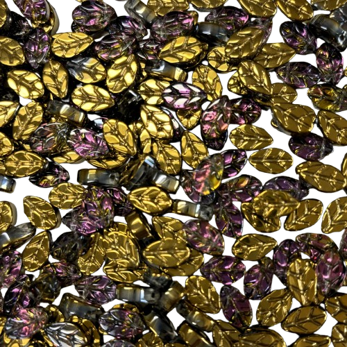 golden glass leaf pieces for mosaics
