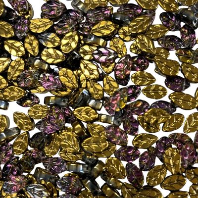 golden glass leaf pieces for mosaics
