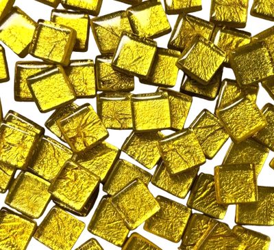 gold foil glass mosaic tile 10mm