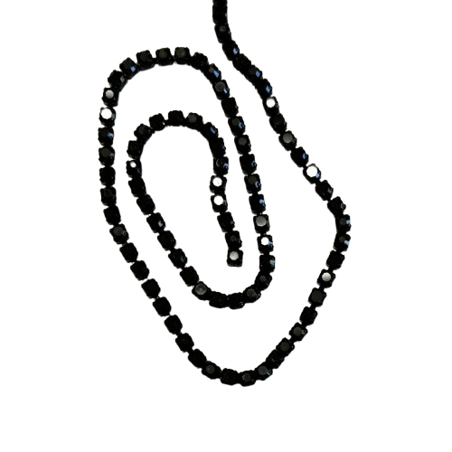Black Rhinestone Chain