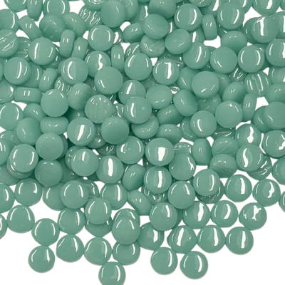 Light Teal Glass  Mini Dots