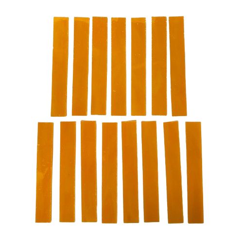 15 Pumpkin Orange Stained Glass  Large Rectangle Tiles