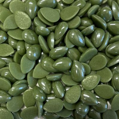 50 Dark OliveGreen Glass 12mm Teardrop Tiles
