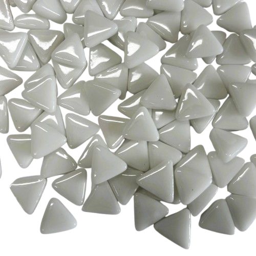 10mm White Glass Triangles
